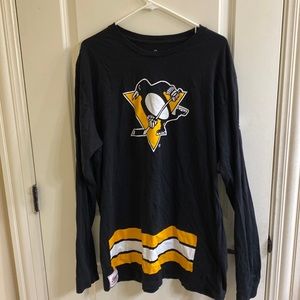 Pittsburg penguins men’s long sleeve cotton shirt Size 2XL
